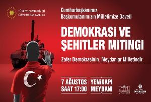 Demokrasi ve Şehitler Mitingi 